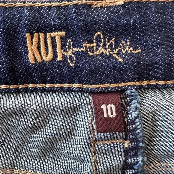 Kut From The Kloth Stevie Straight Leg Mid Rise Dark Wash Jeans Size 10 - Picture 8 of 9